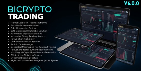 Bicrypto Crypto Exchange with Spot and Binary Trading Wallets